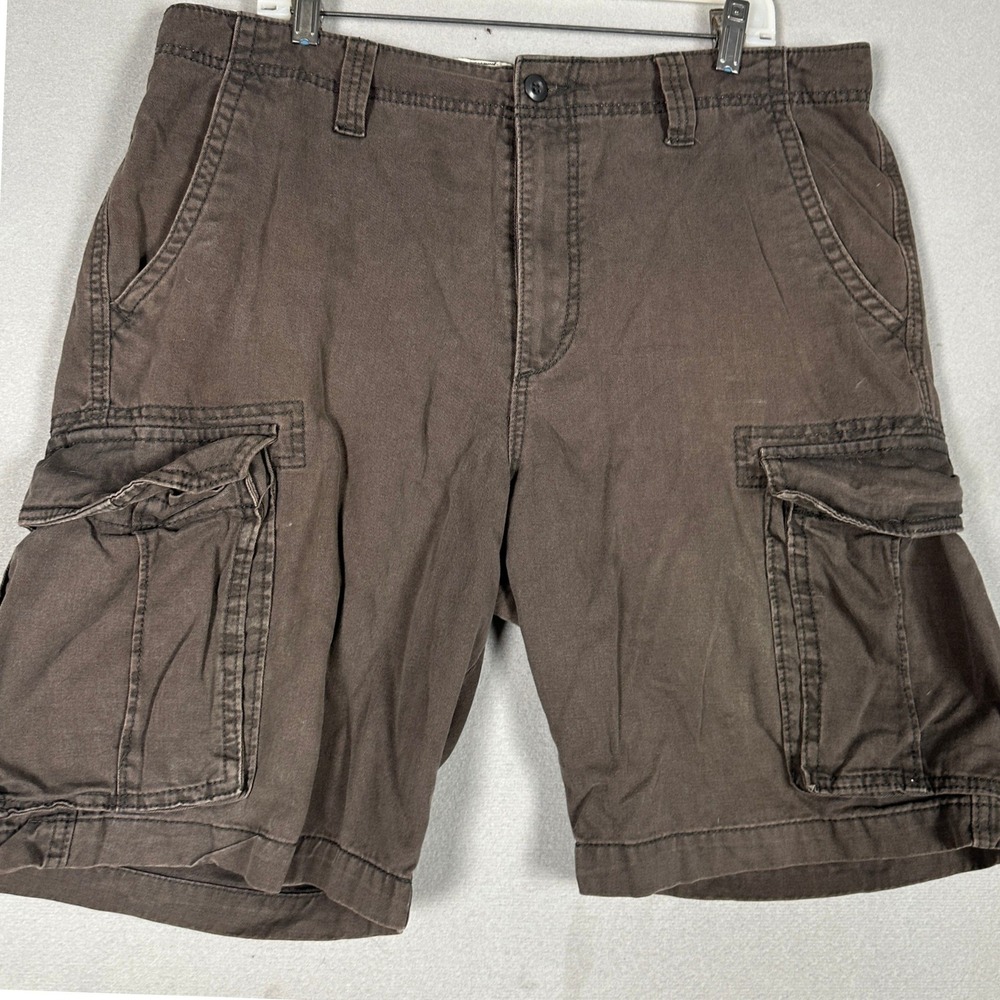 Old Navy Shorts Mens 36 Brown Cargo Utility Casual Flat Front Workwear Pockets